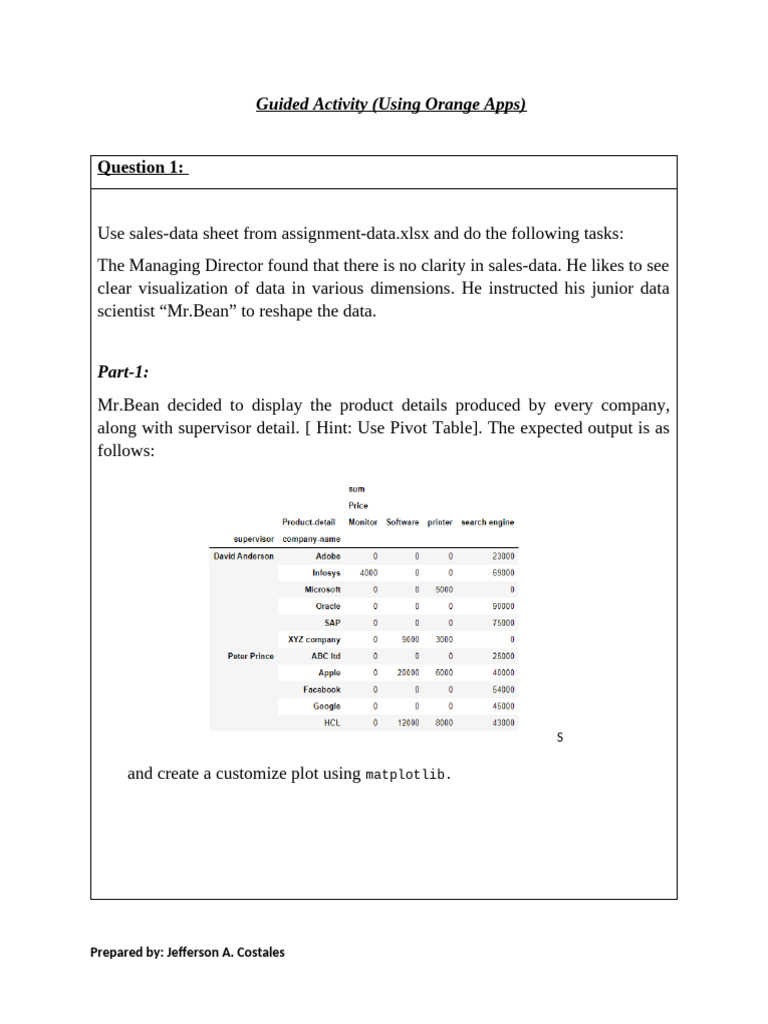 Questions Guided OrangeApps | PDF