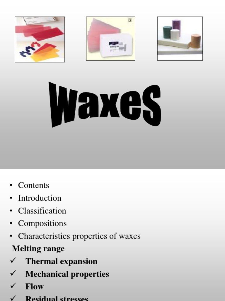 Waxes | PDF | Wax | Resin