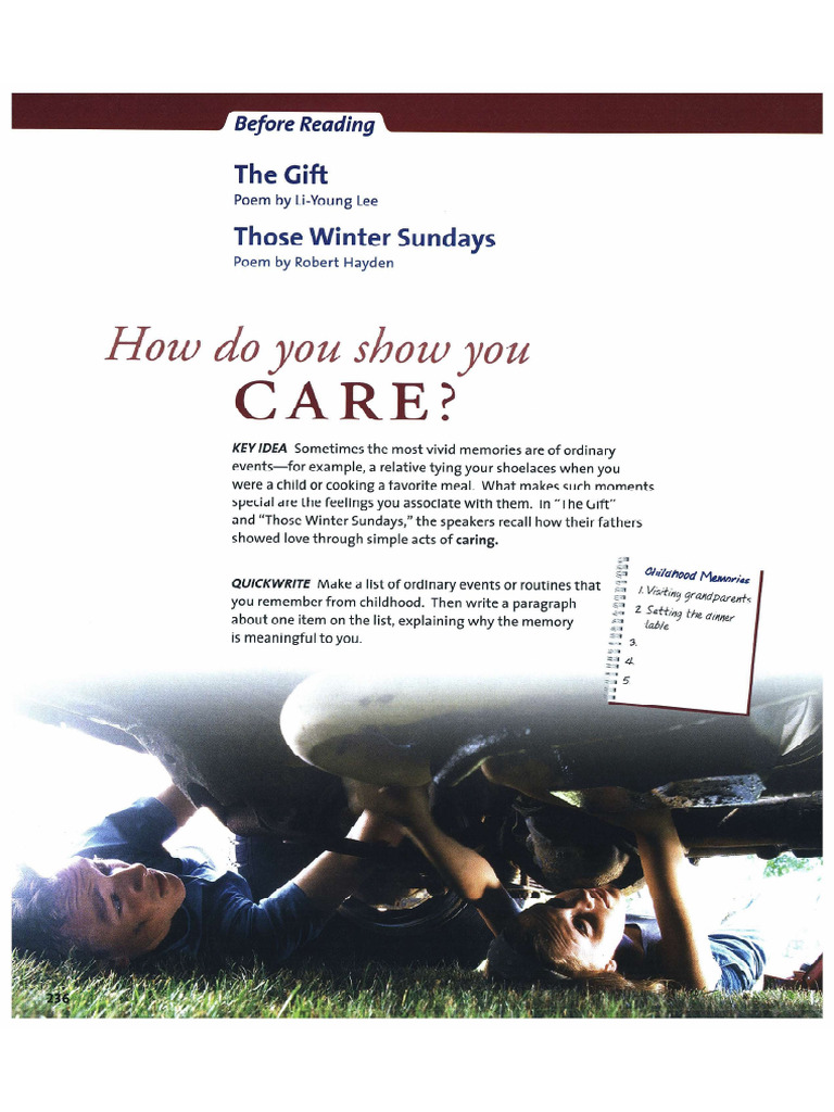 The Gift and Those Winter Sundays | PDF