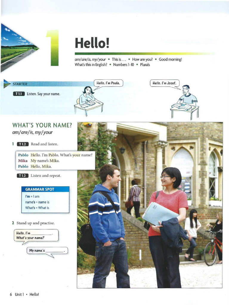 NewHeadwayBeg A1 Student's Book - Unit 1 | PDF