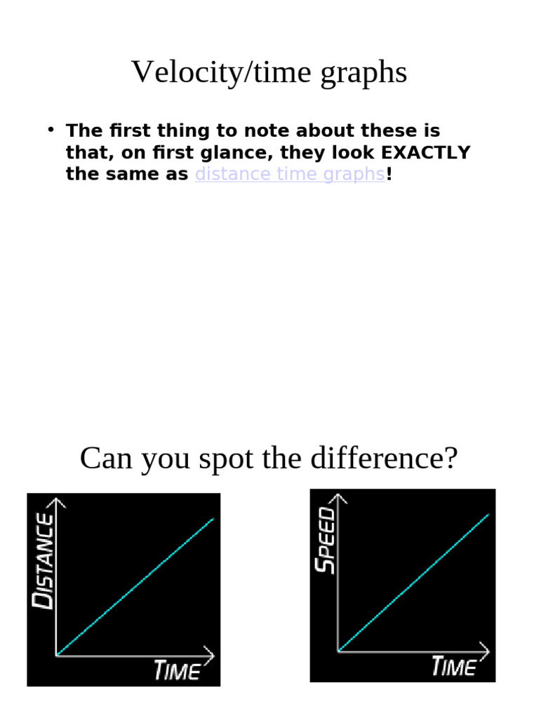 Understanding Velocity/Time Graphs | PDF | Speed | Acceleration