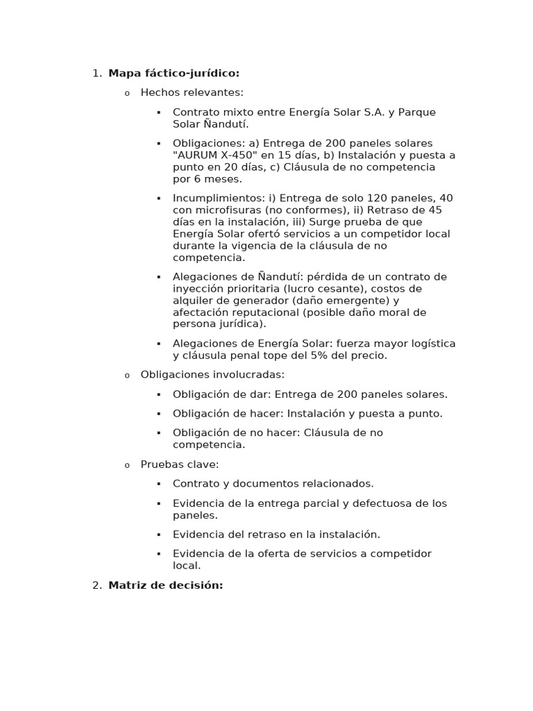 Mapa Fáctico - Obligaciones | PDF | Daños y perjuicios
