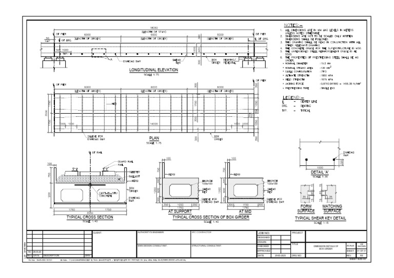 Box Girder Cross Section Details | PDF