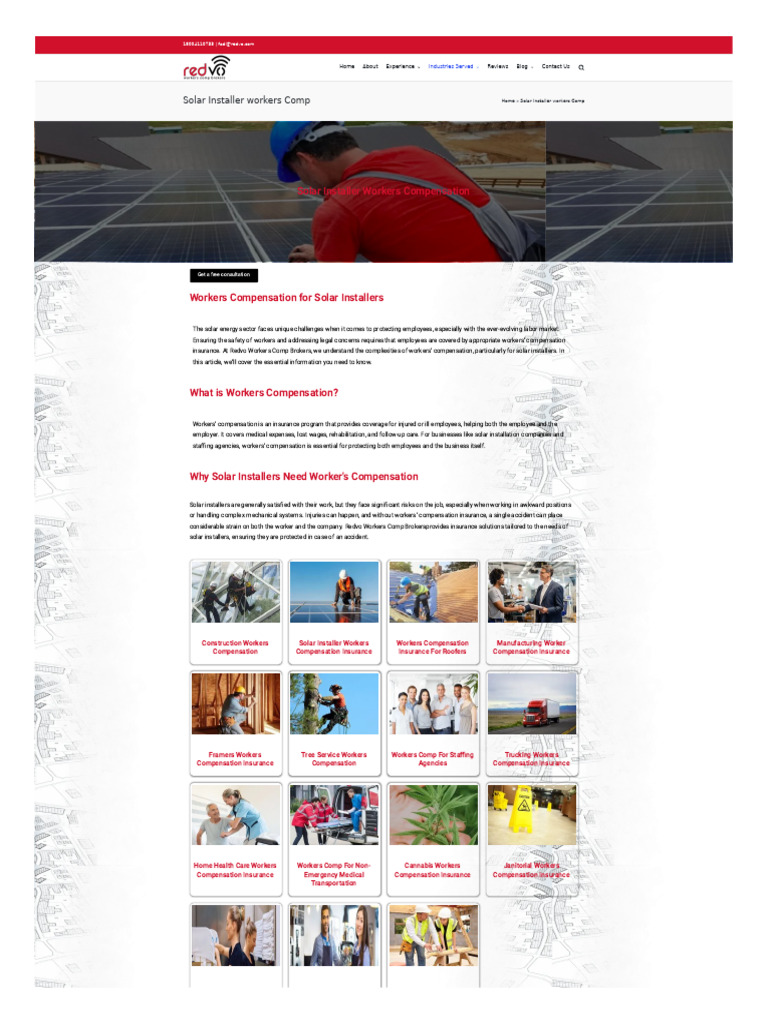 Solar Installer Workers Compensation | PDF | Workers' Compensation ...