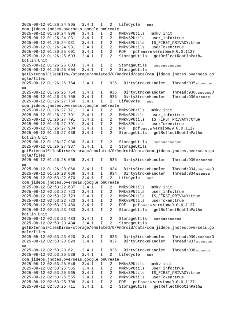JNotes App Lifecycle Logs | PDF | Mobile Software | Object Oriented ...