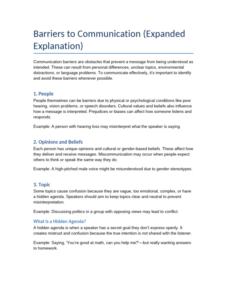 Overcoming Communication Barriers | PDF