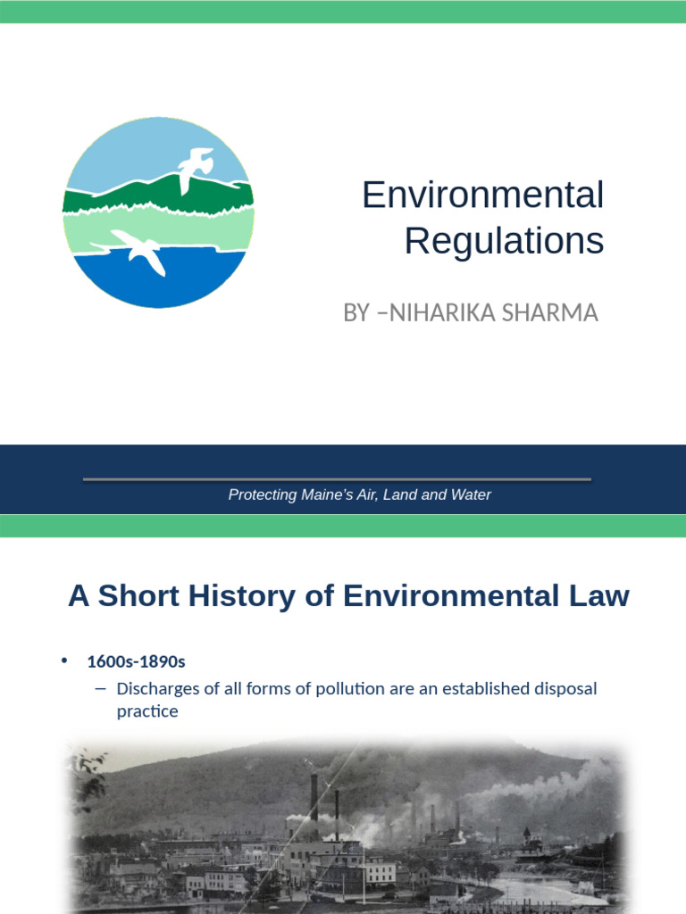 History of Environmental Regulations | PDF