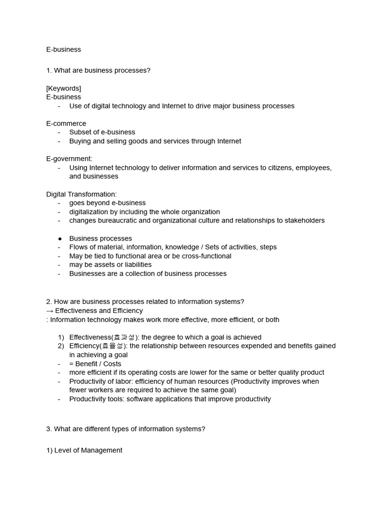 Understanding E-Business Processes | PDF | Investing | Supply Chain ...