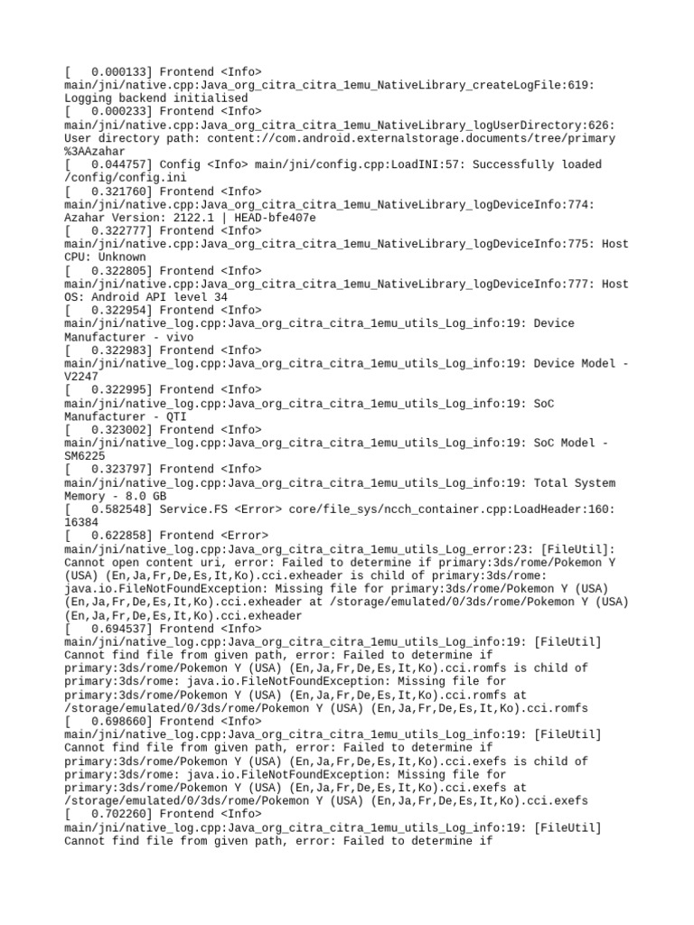 Citra Emulator Log Analysis for Android | PDF | Computer Architecture ...