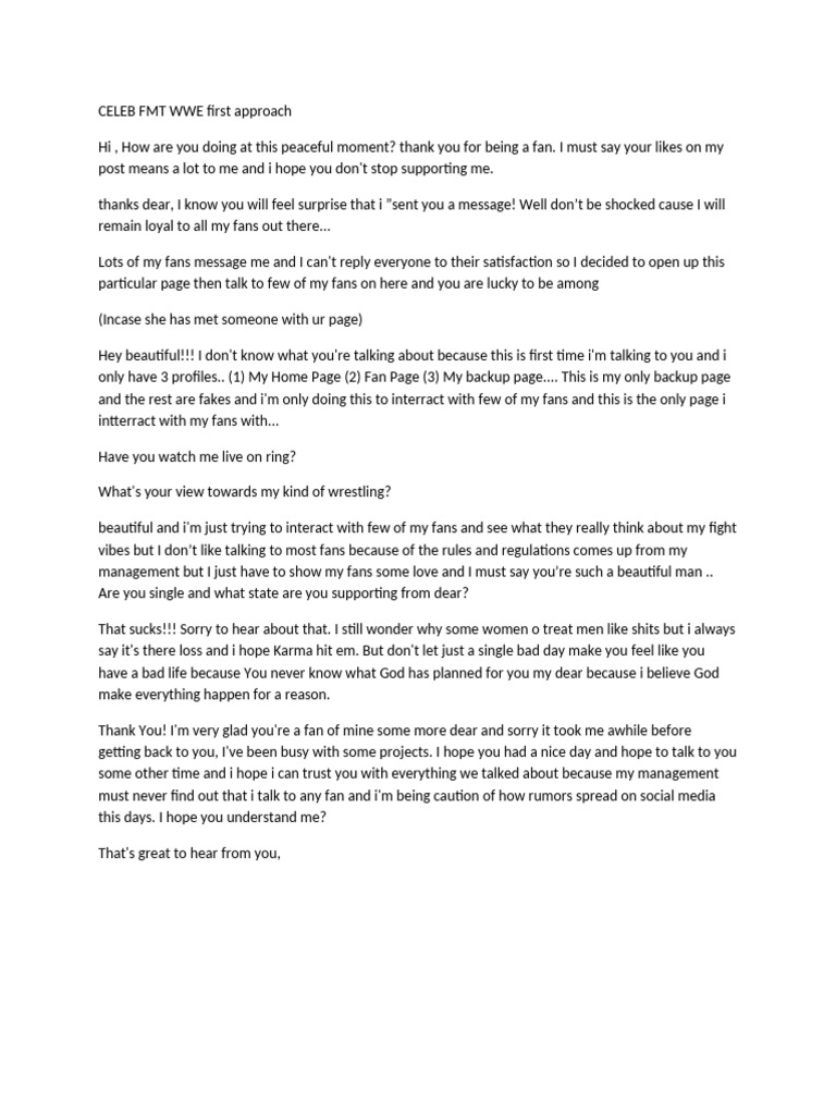 Celeb FMT Wwe F-Wps Office | PDF