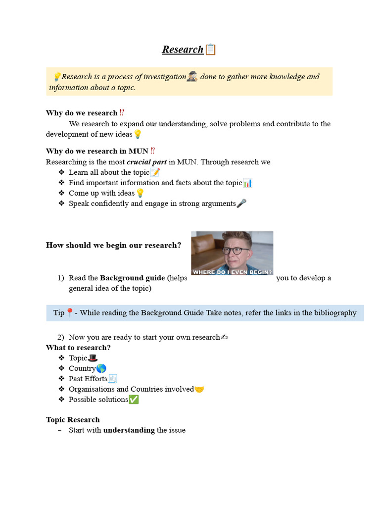 Essential MUN Research Guide | PDF