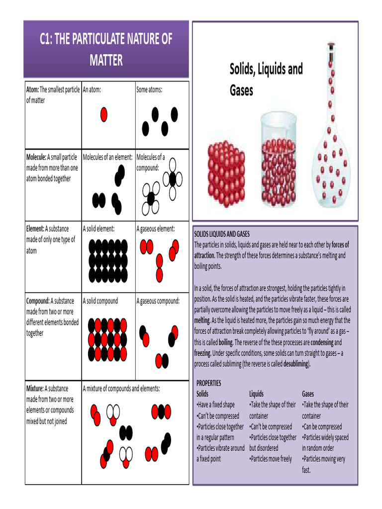 The Particulate Nature of Matter | PDF | Gases | Liquids