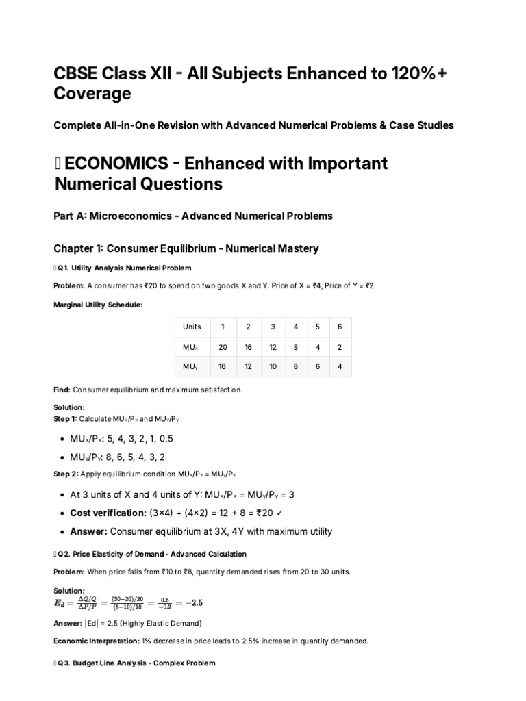 Advanced Economics Problem Solutions | PDF | Gross Domestic Product ...