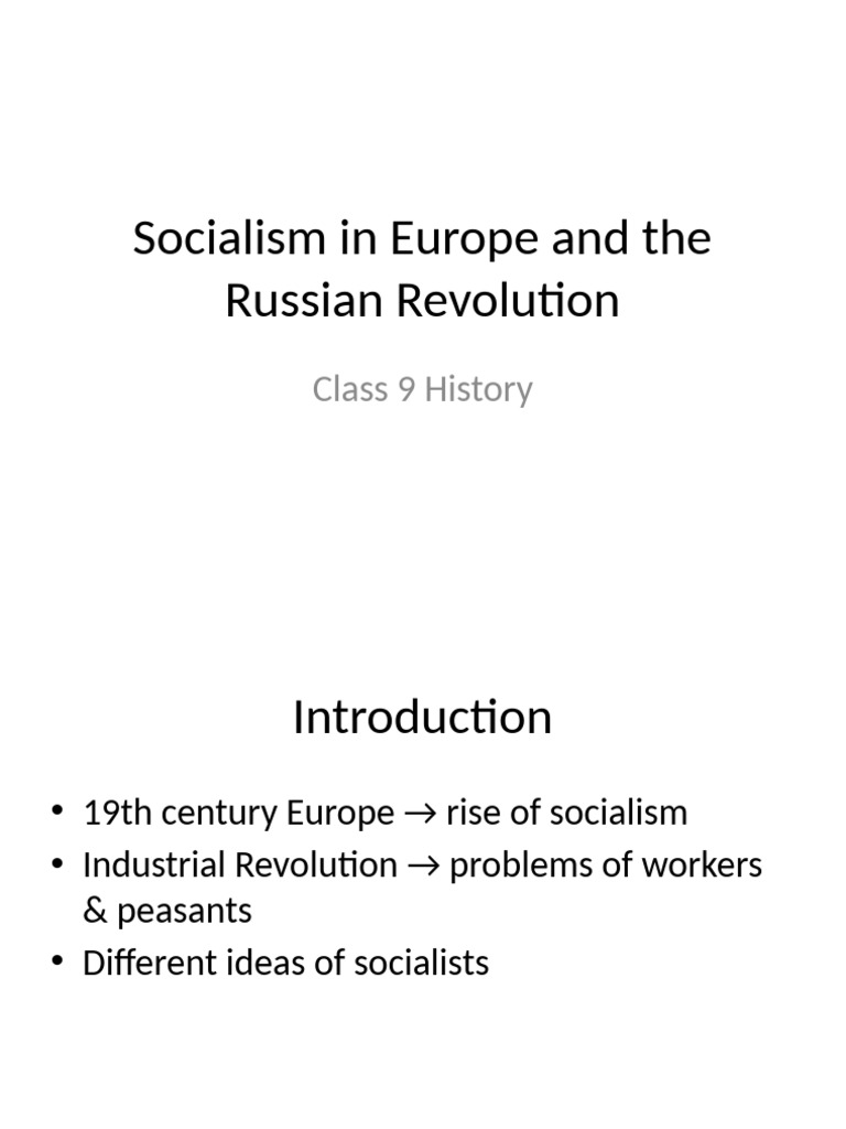Socialism and the Russian Revolution | PDF