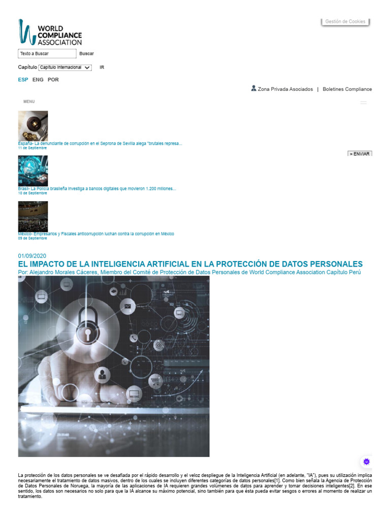 El Impacto de La Inteligencia Artificial en La Protección de Datos ...