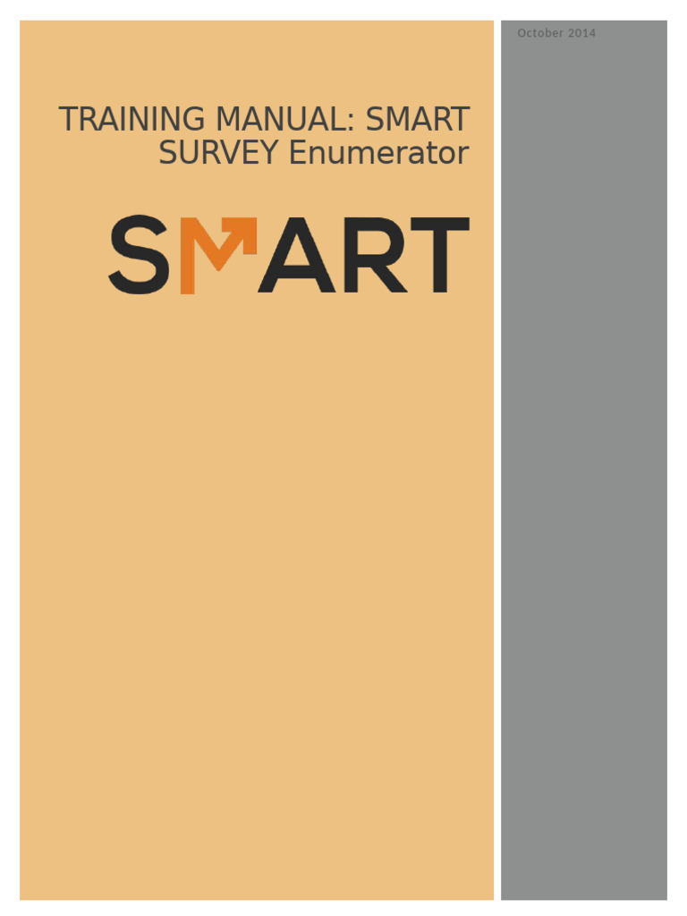 SMART Survey Enumerator Training Manual | PDF | Malnutrition ...