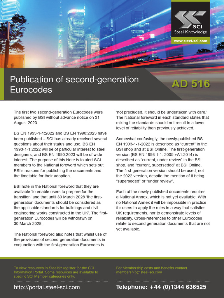 Second-Generation Eurocodes Update | PDF