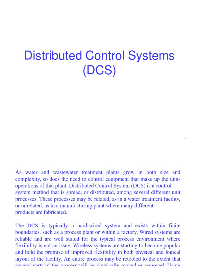 Distributed Control Systems (DCS) | PDF | Programmable Logic Controller ...