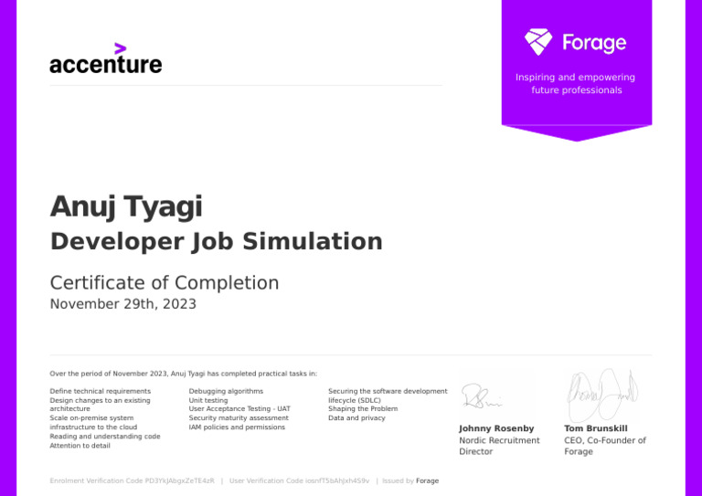 Accenture Certificate | PDF