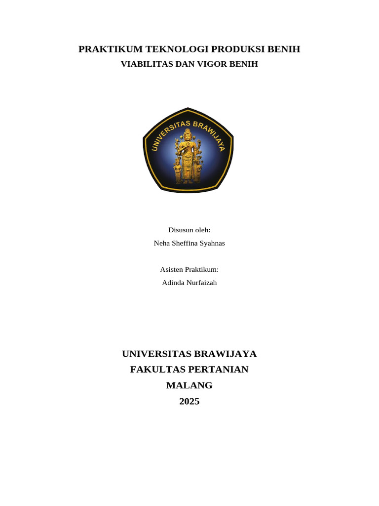 Praktikum Teknologi Produksi Benih: Viabilitas Dan Vigor Benih | PDF