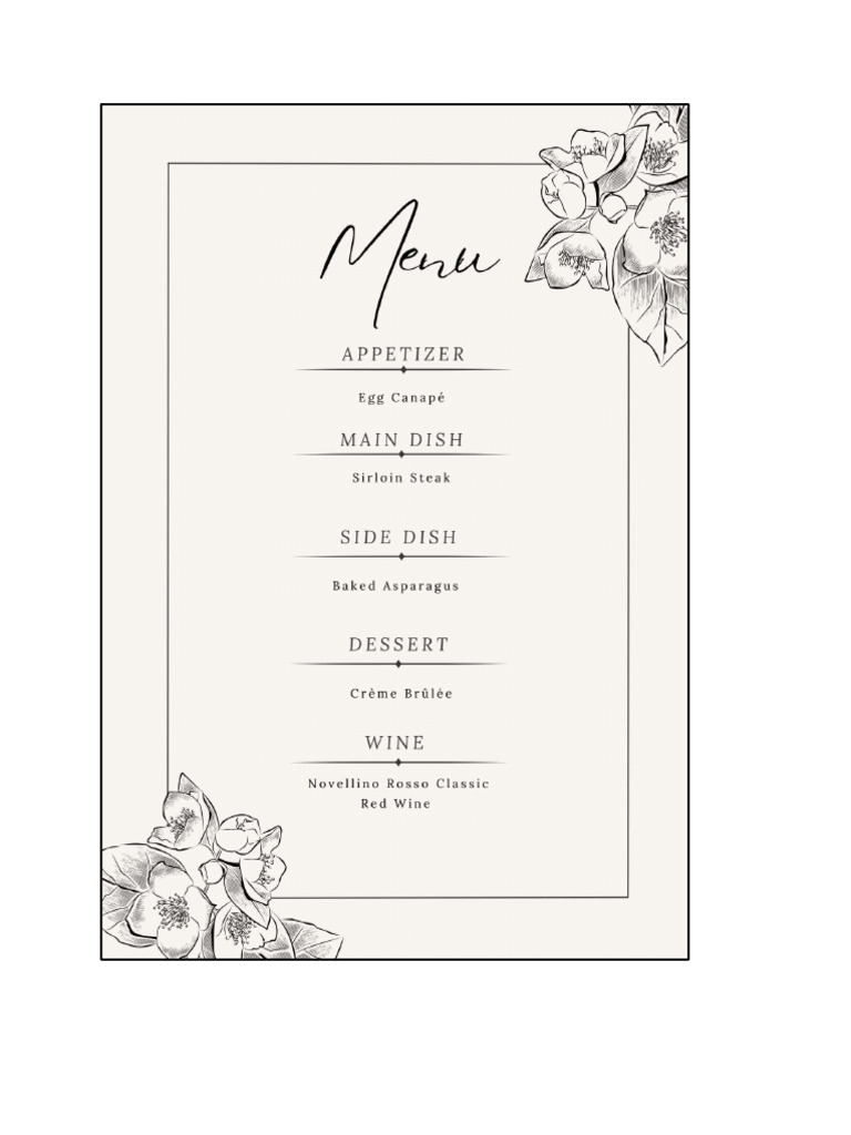Menu | PDF
