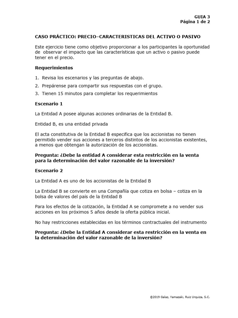 IFRS 13 Valuacion A Valor Razonable Guia 3 | PDF | Compartir (Finanzas ...