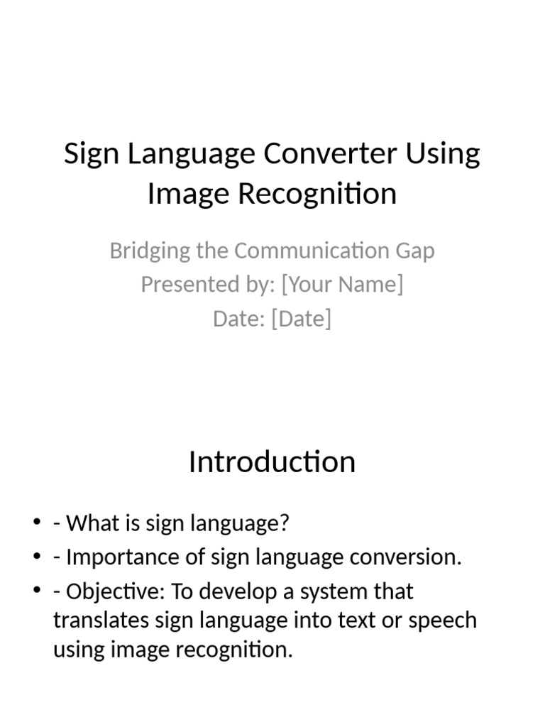 Sign Language Image Recognition System | PDF