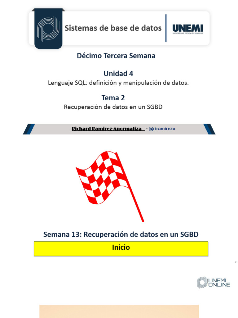 S13-BD-Recuperación de Datos en Un SGBD | PDF | SQL | Bases de datos