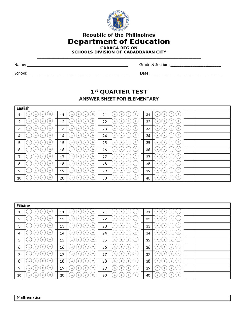edited-QUARTER TEST ELEMENTARY DOC | PDF