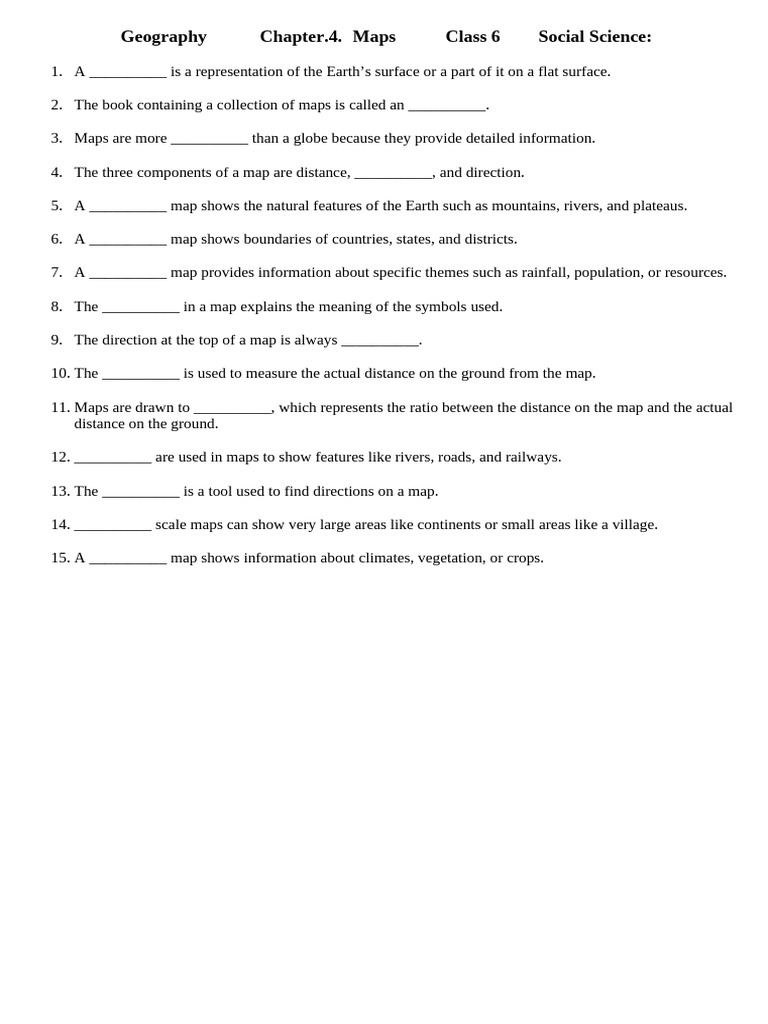 Understanding Maps for Class 6 Geography | PDF