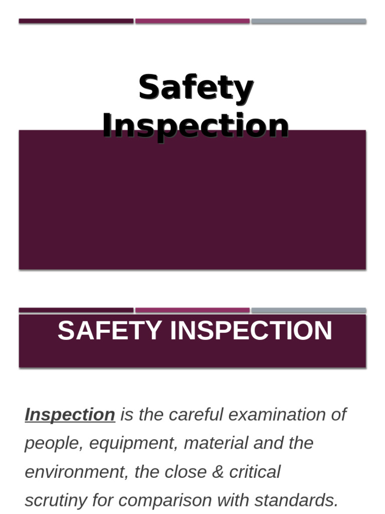 Essential Safety Inspection Guidelines | PDF | Safety | Occupational ...