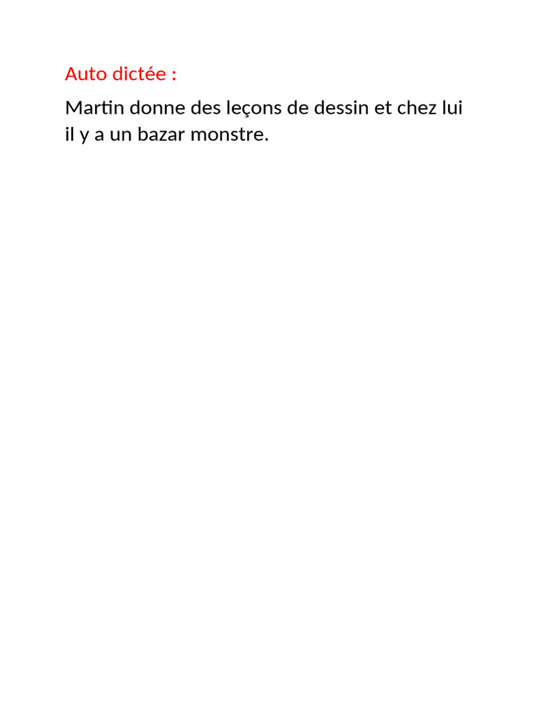 5-11 Auto Dictée 1 | PDF