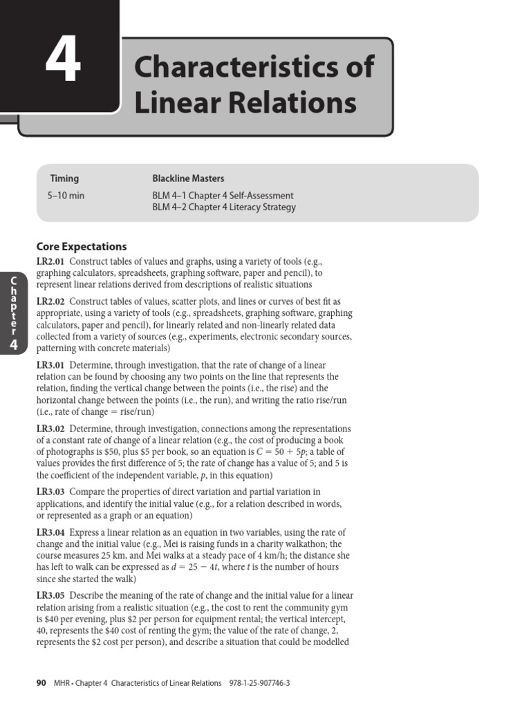Understanding Linear Relations | PDF | Derivative | Equations