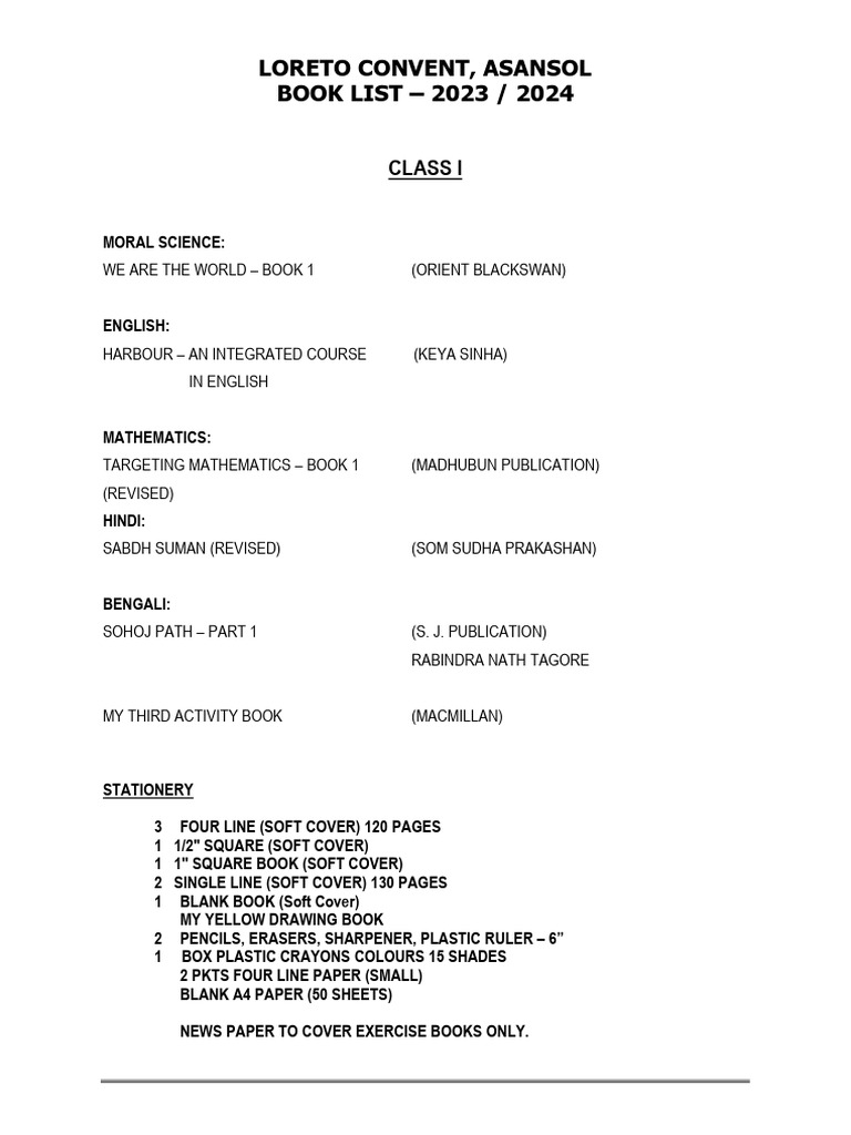 Class 1 | PDF