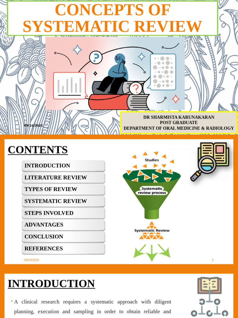 Systematic Review Methodology Overview | PDF | Systematic Review ...