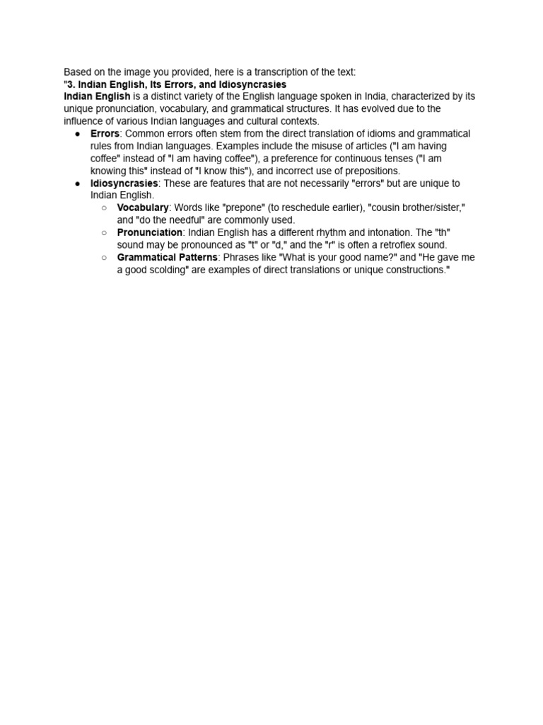Idiosyncrasies | PDF