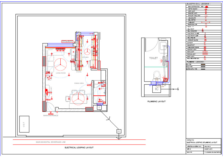 Electrical and Plumbing Layout Design | PDF | Electricity ...