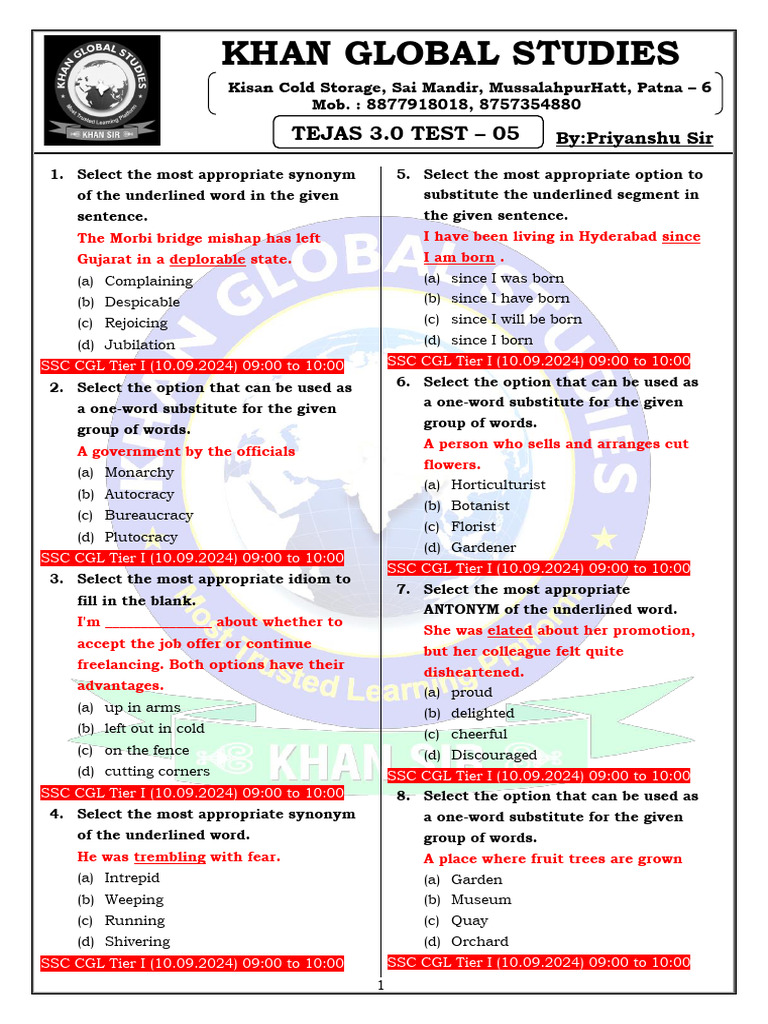 Synonyms and Language Exercises | PDF | Lexical Semantics | Grammar