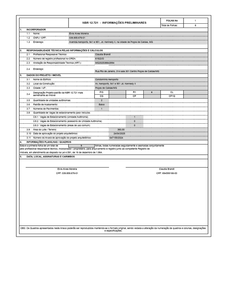 P280 - 25 Composição de Custos Segundo ABNT - NBR - 12721 - rv03 ...