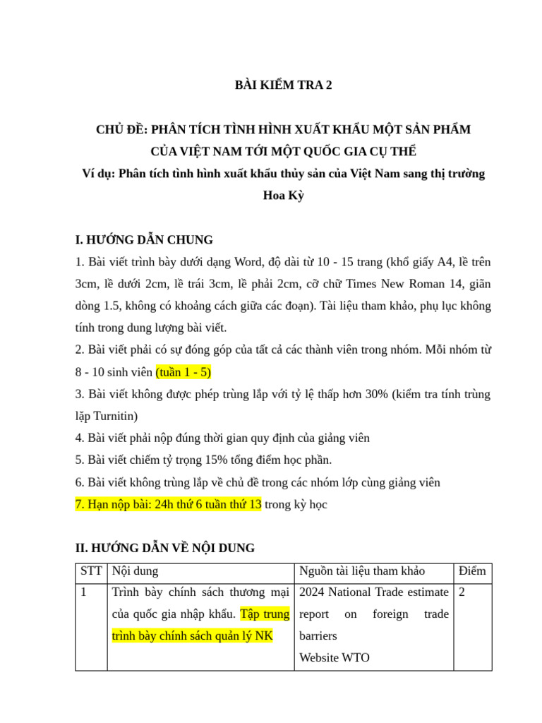 Hướng dẫn BTL - 2024 | PDF