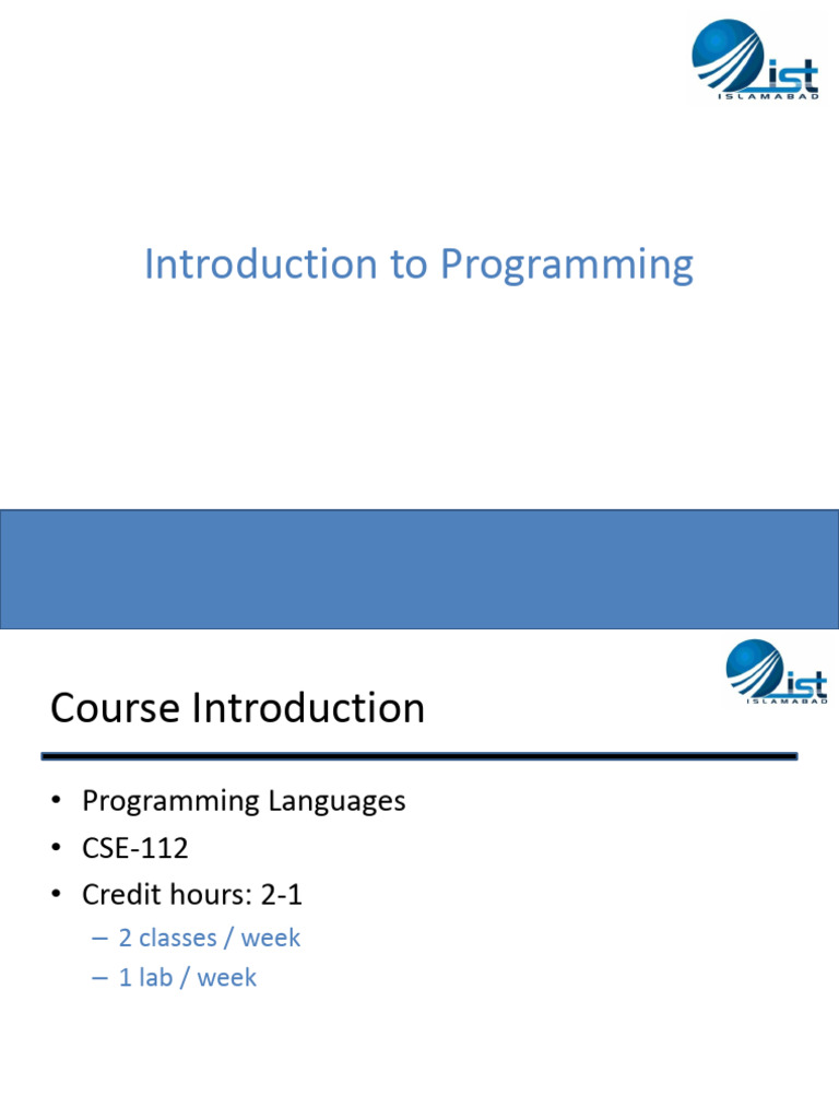 Introduction to Programming Course Overview | PDF | Computer Program ...