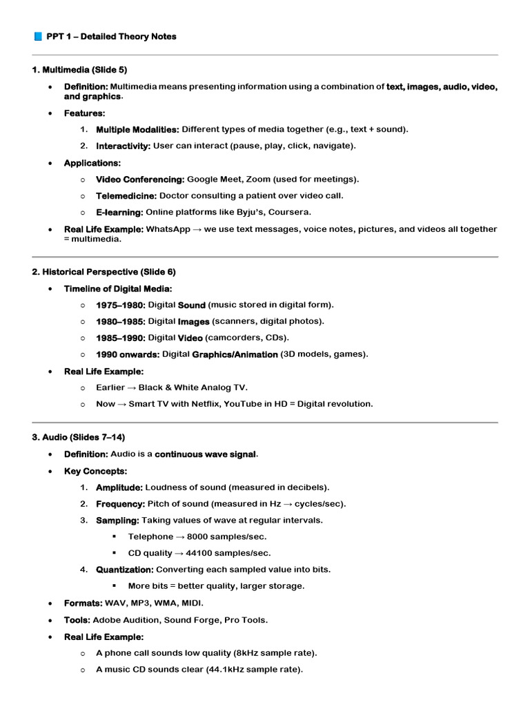Multimedia Theory and Compression Techniques | PDF | Data Compression ...