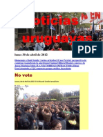 Noticias Uruguayas Lunes 30 de Abril de 2012