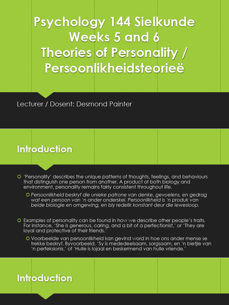 Theories of Personality Overview | PDF | Psychoanalysis | Sigmund Freud