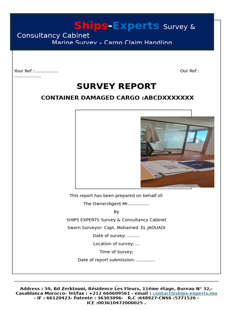 Container Damage Survey Report | PDF