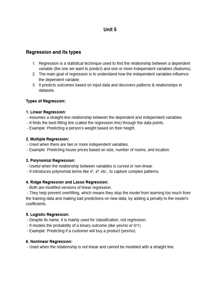 Understanding Regression and Classification Techniques | PDF ...