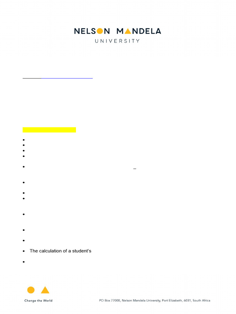 UJ Scholar Merit Bursary Guidelines | PDF | Student Financial Aid In ...