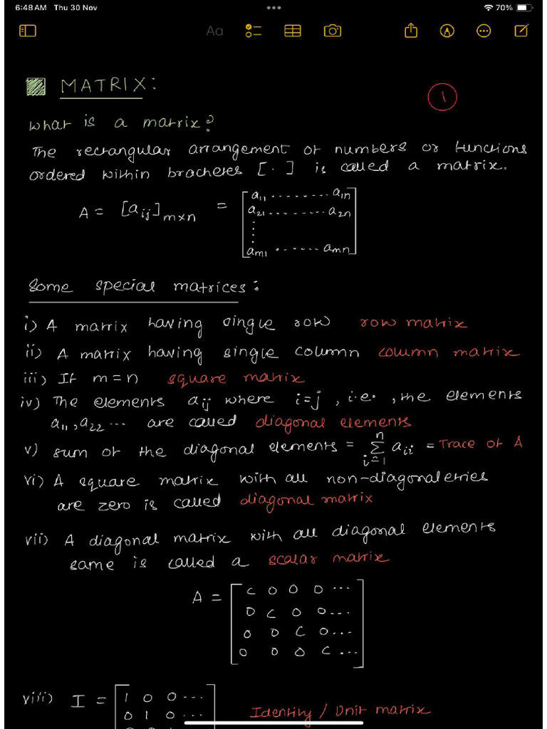 Matrix Part 1 | PDF