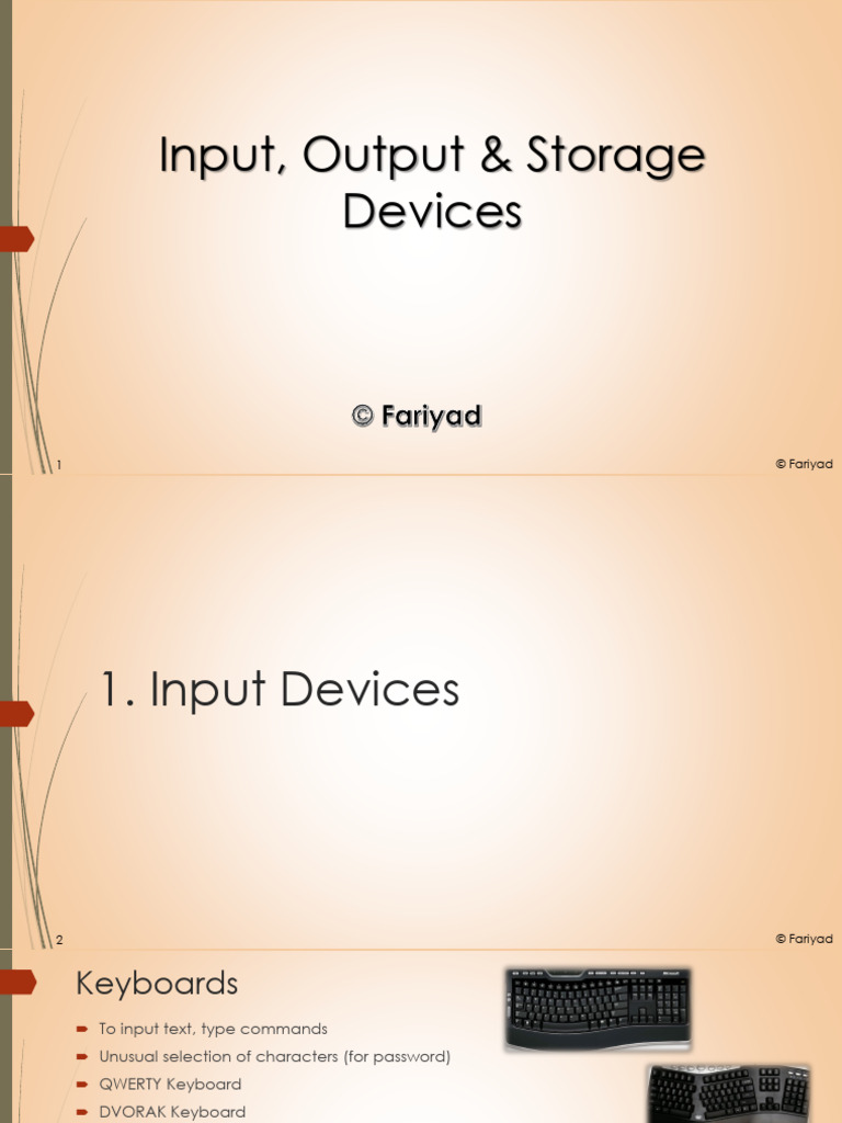Input and Output Devices Overview | PDF | Image Scanner | Printer ...