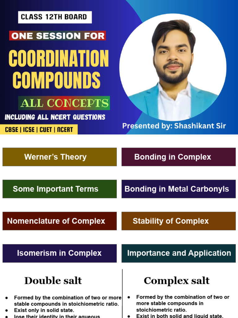 Key Concepts in Coordination Chemistry | PDF | Coordination Complex ...